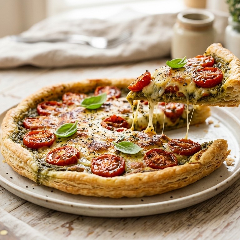 Hartige taart met tomaat recept