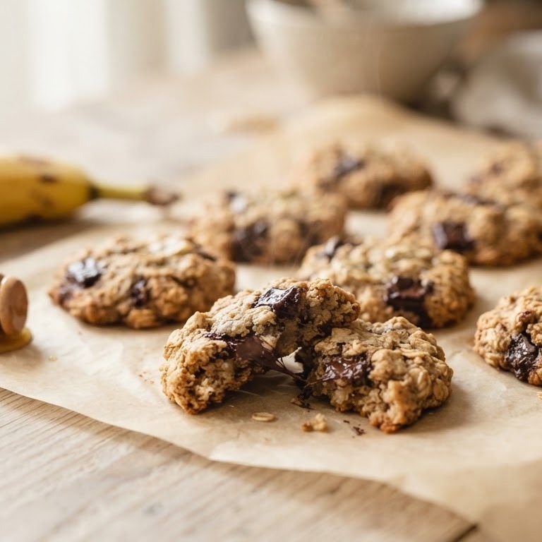 Havermout banaan choco koekje recept