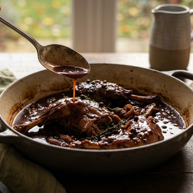 Hazenbouten in rode wijnsaus recept
