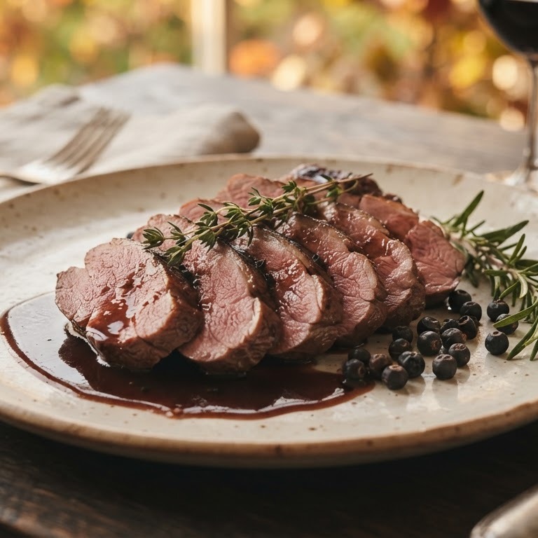 Hazenrugbiefstuk met wildsaus recept