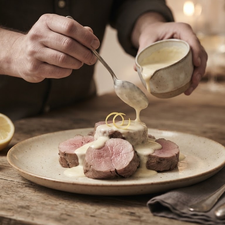 Hazenrugfilet met citroen-roomsaus recept
