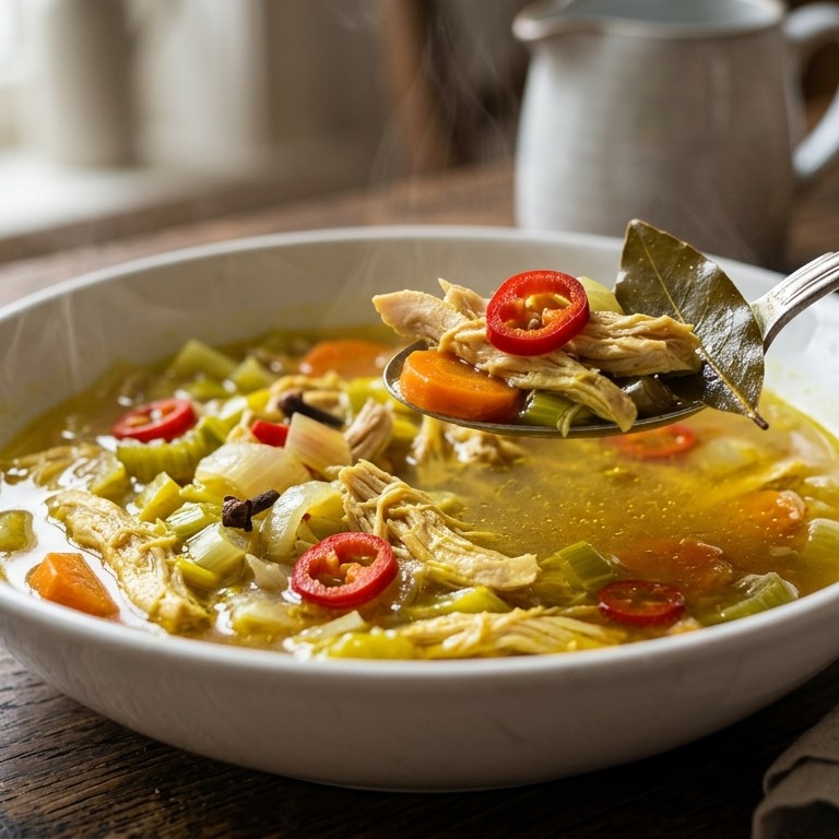 Heldere kip-kerriesoep recept