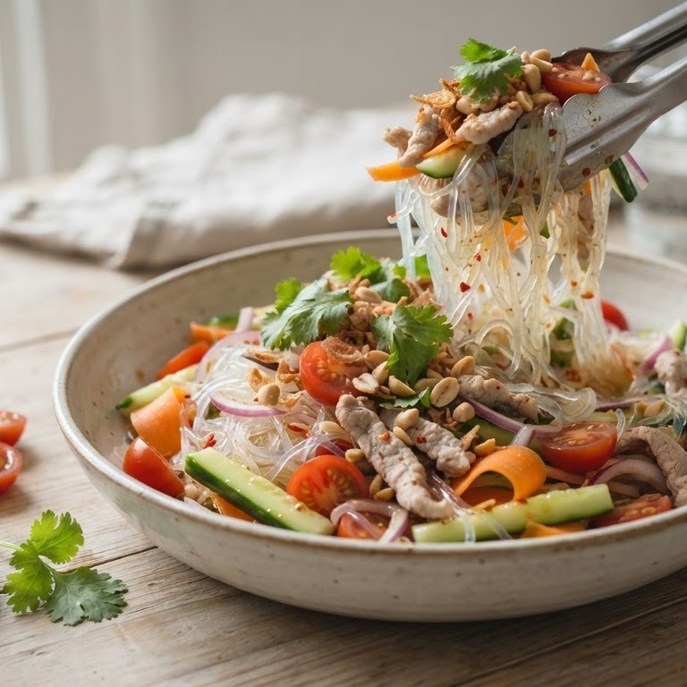 Heldere Thaise mie salade recept