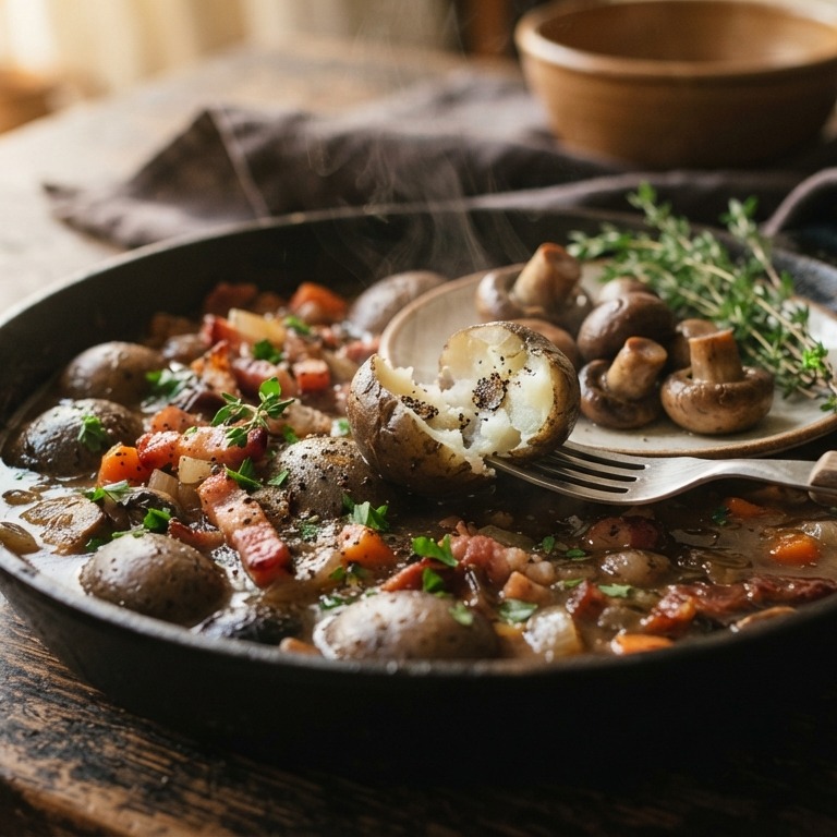 Herfststoofpotje van truffelaardappeltjes recept