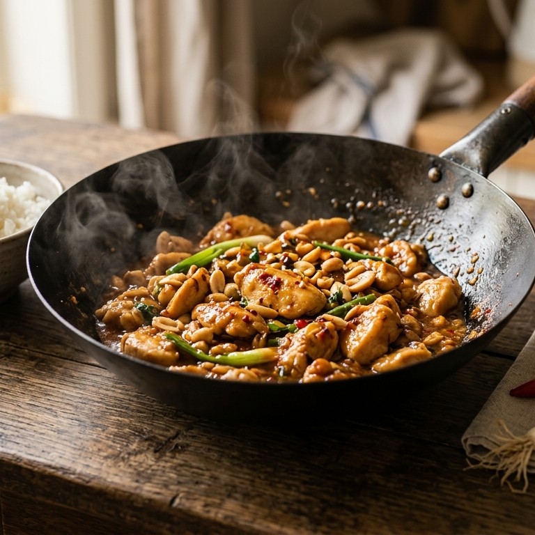 Hete kip met pindasaus recept