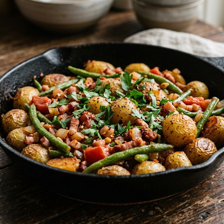 Hete kriel met krolse sperziebonen recept
