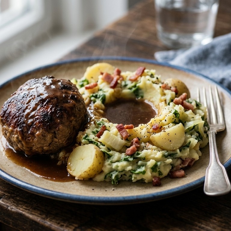 Home-made gehaktbal met andijvie recept