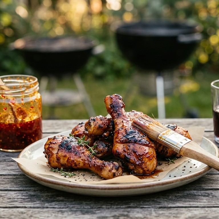 Honing-chilimarinade voor de barbecue recept