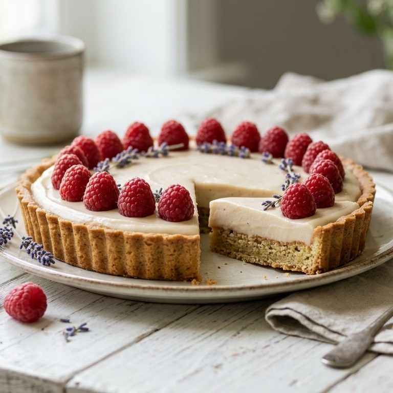 Honing-Lavendeltaart met framboos recept