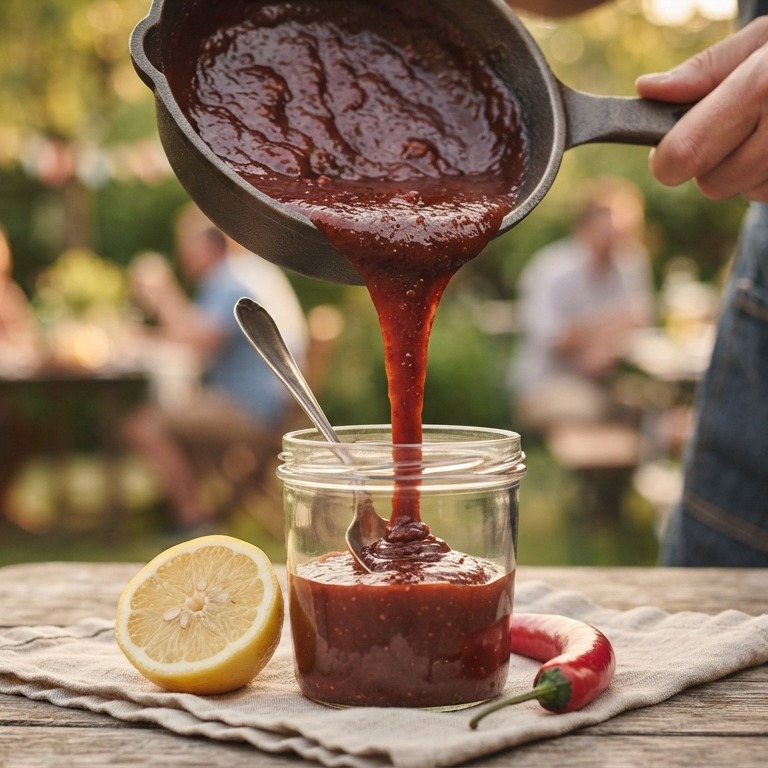 Hot barbequesaus recept