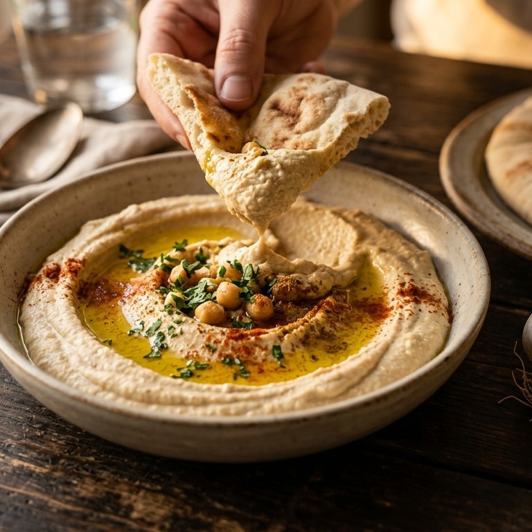 Hummus bi tahina (kikkererwtenpuree) recept