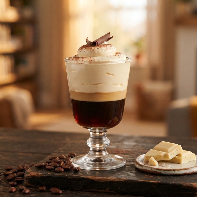 Ierse koffie met witte chocolademousse recept