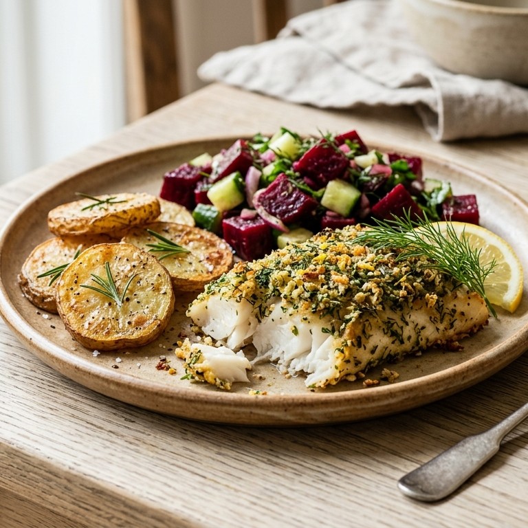 Iglovis met bietensalade recept