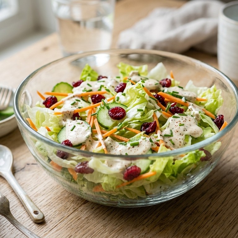 IJsbergsla met cranberry's recept