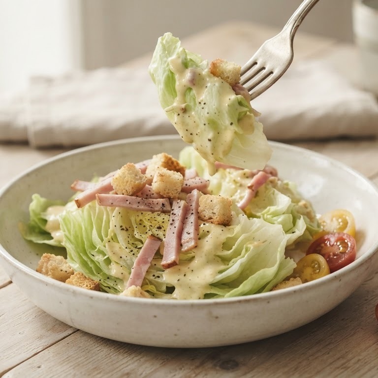 IJsbergsla met currydressing recept