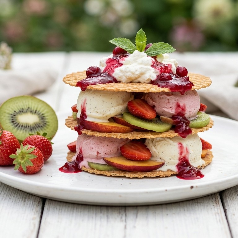 IJsclubsandwich met cranberrysaus recept