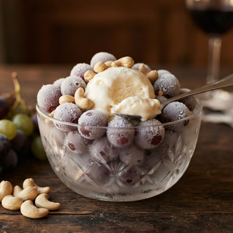 IJsdruiven met roomijs recept