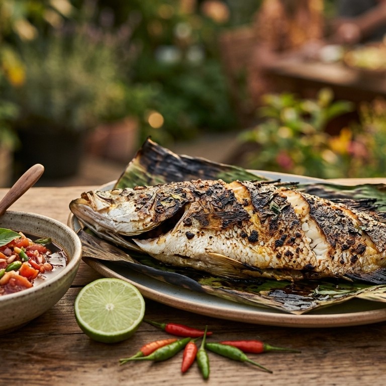 Ikan Bakar (gegrilde vis met tomatensambal) recept