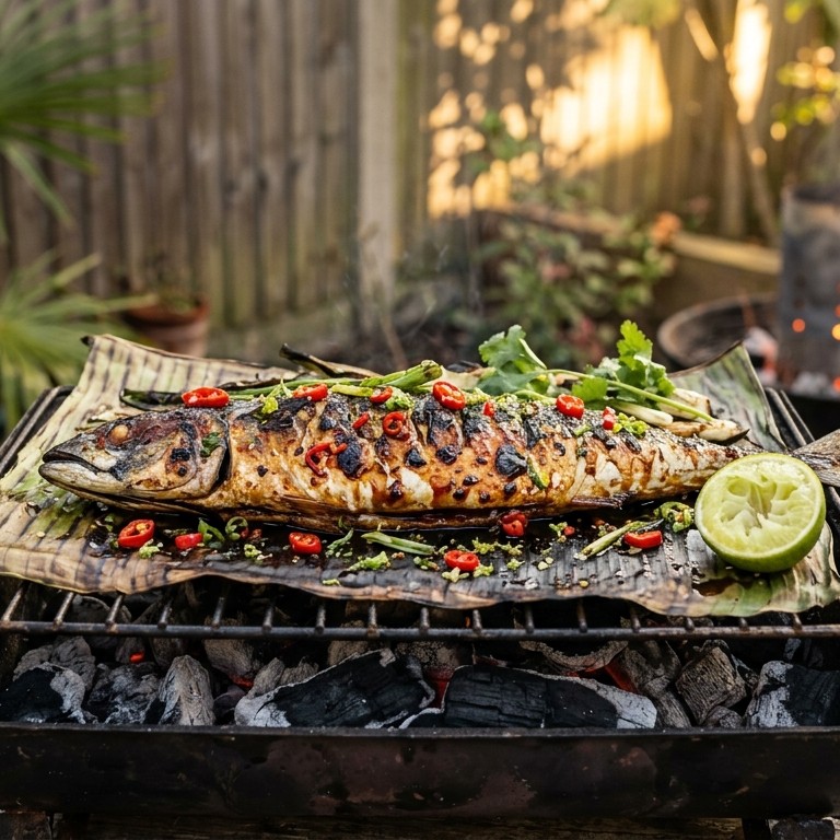 Ikan Bakar Ketjap (geroosterde makreel met ketjapsaus) recept
