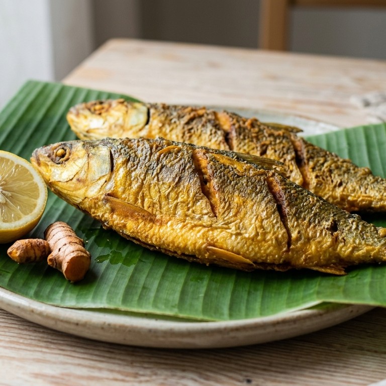 Ikan bandeng goreng (krokant gebakken makrelen) recept