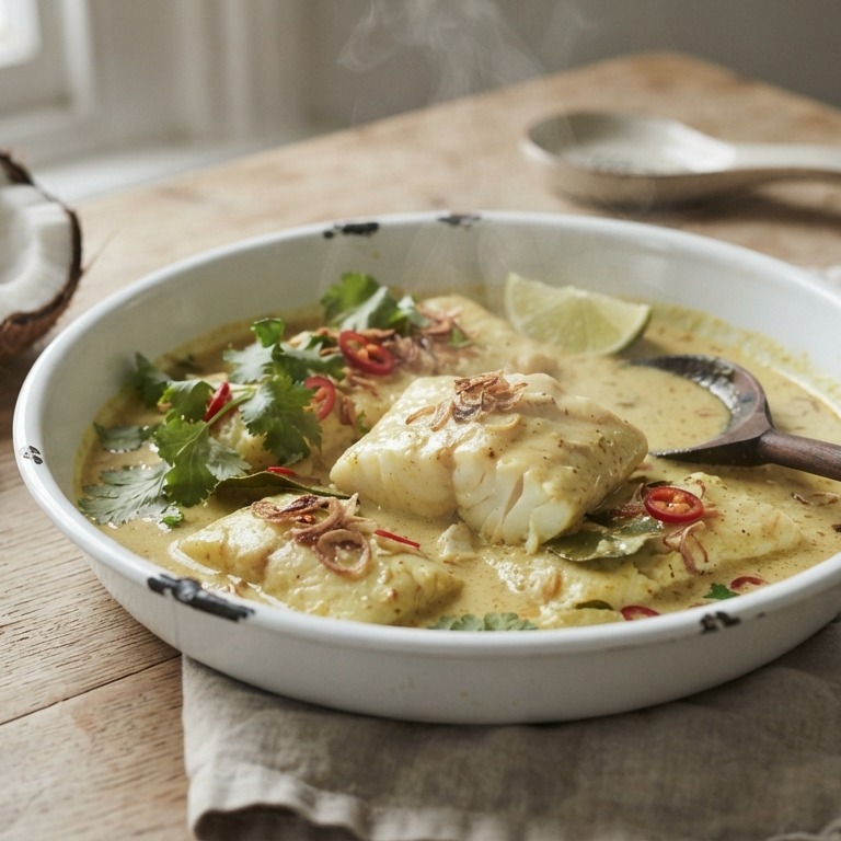 Ikan boemboe (stevig gekruide schelvis) recept