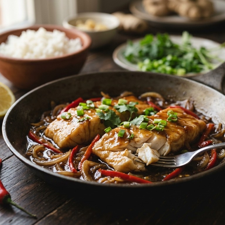 Ikan djahé (mild gekruide kabeljauw) recept