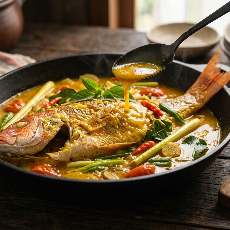 Ikan hahiru (gestoofde, zeer hete red snapper) recept