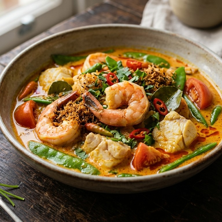 Ikan mangut udang (garnalen en vis in een kokosmelksausje) recept