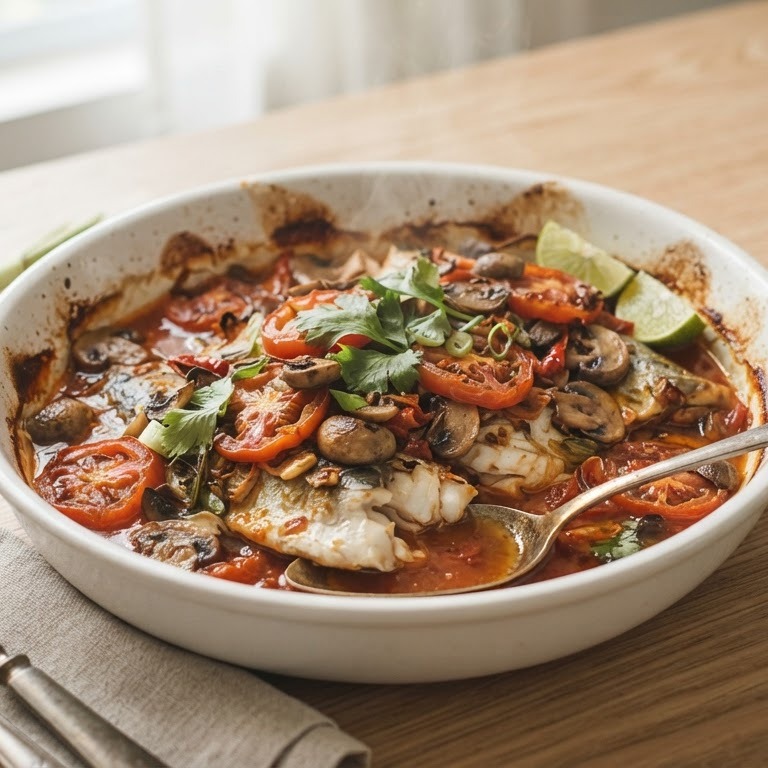 Ikan oblok (mild gekruide makreel uit de oven) recept