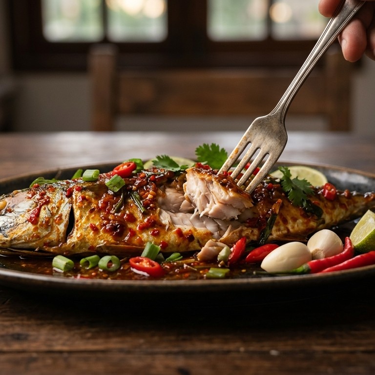 Ikan Pedis (Hete makreel) recept