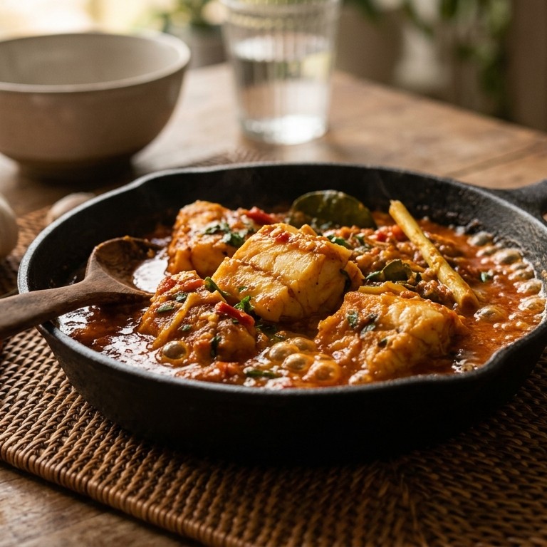 Ikan pedis (kabeljauw ) recept