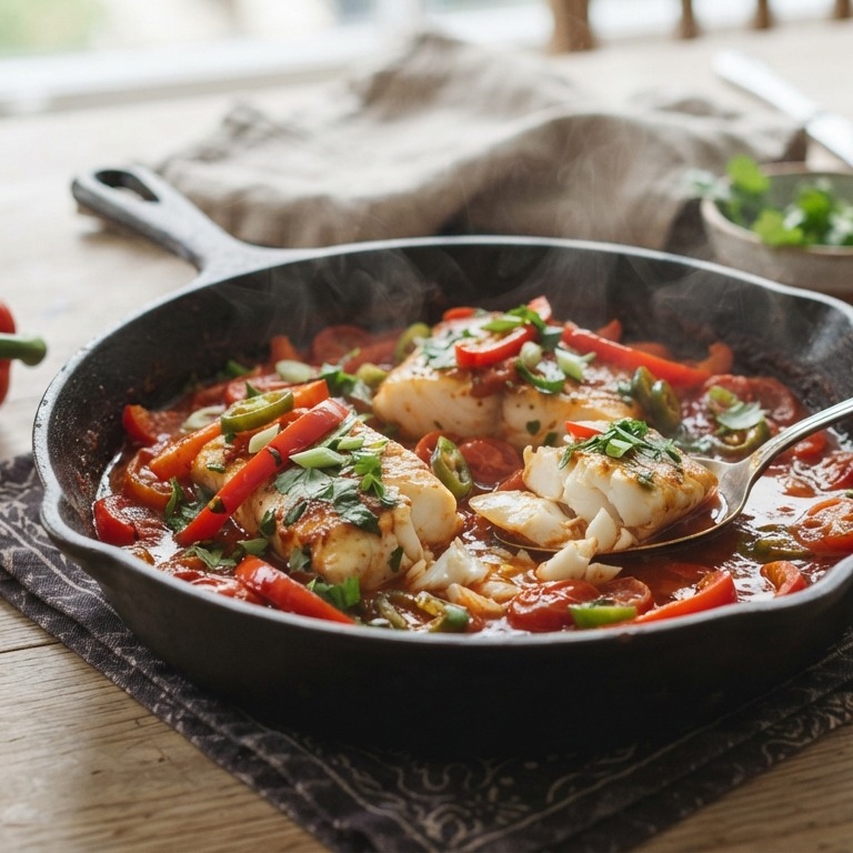 Ikan Tomat (kabeljauw in pittige tomatensausje) recept