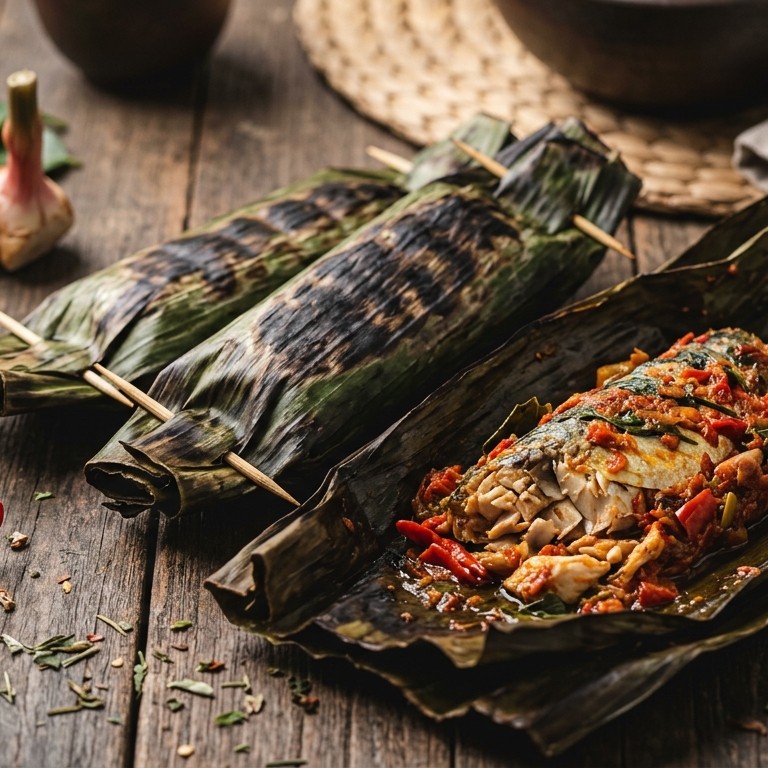 Ikan tongkol pepes (gestoomde makreel) recept