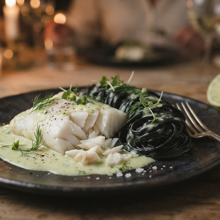 In de boter gegaarde tarbot met limoensaus recept