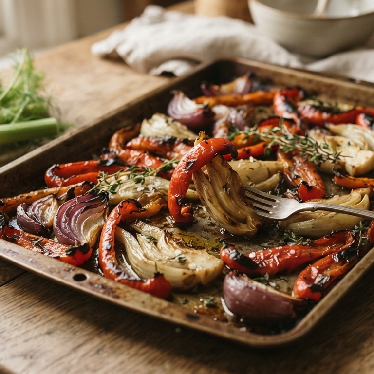 In de oven geroosterde groenten recept