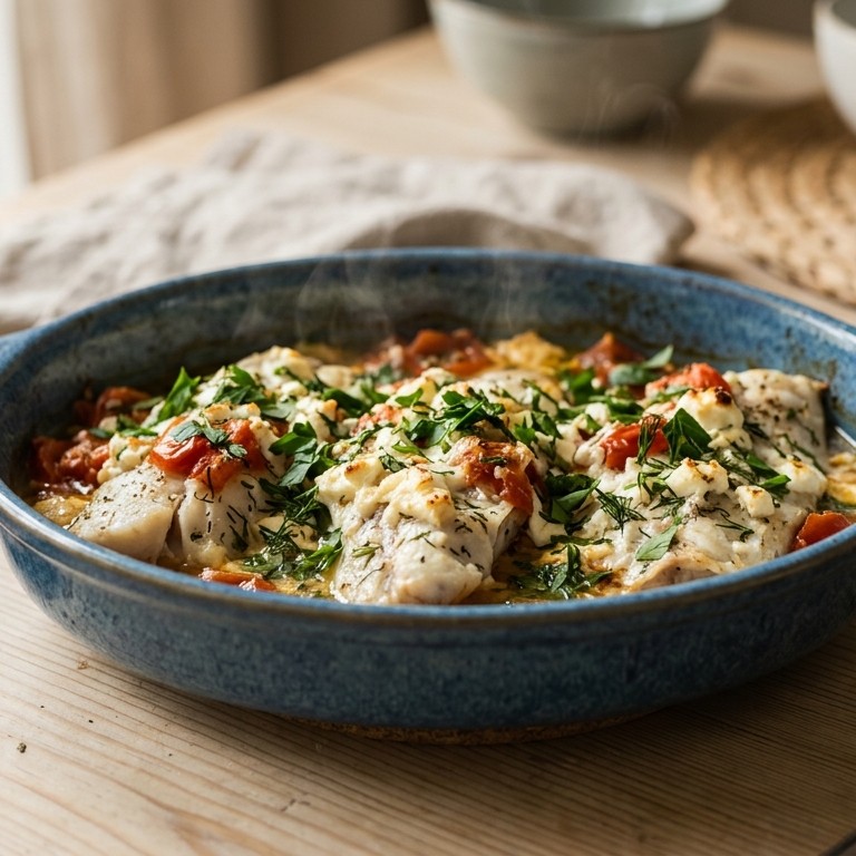 In oven gebakken nijlbaars met tomaat en feta recept
