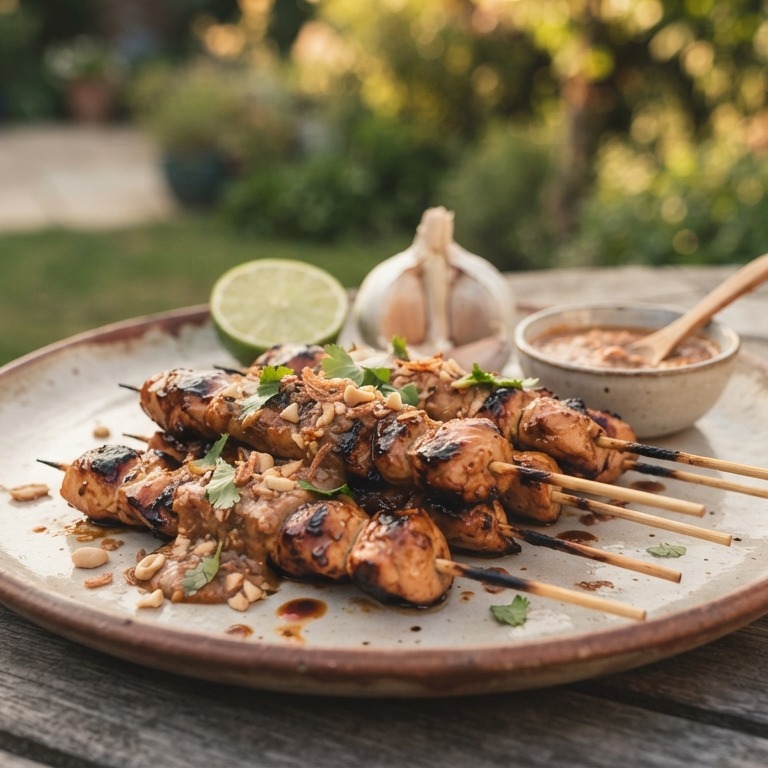Indische saté ayam recept