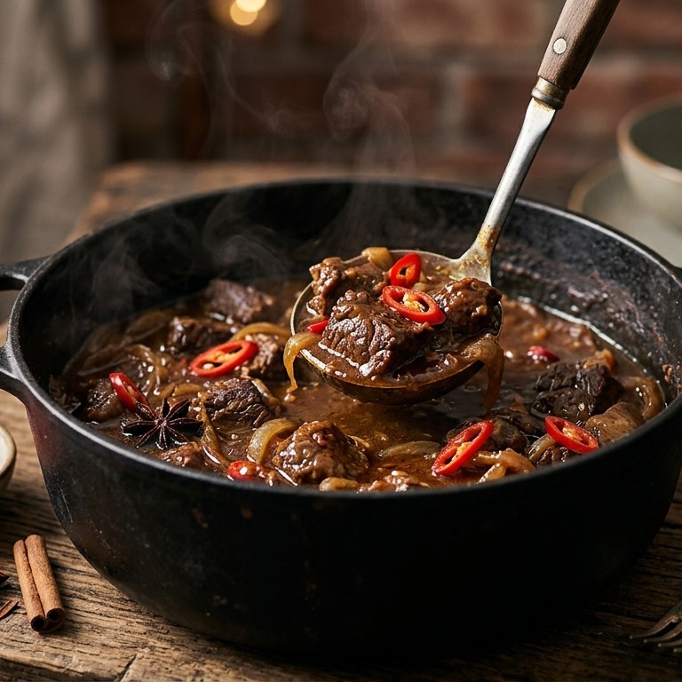 Indonesische rundvleesstoofpot recept