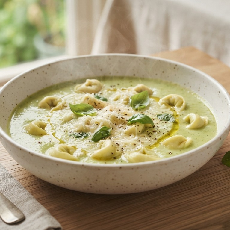 Italiaanse courgettesoep met tortellini recept