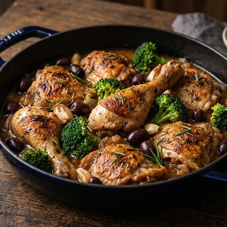 Italiaanse  kipstoof met broccoli recept