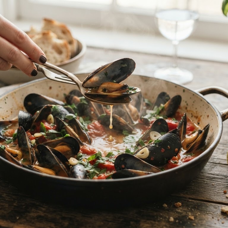 Italiaanse mosselen recept