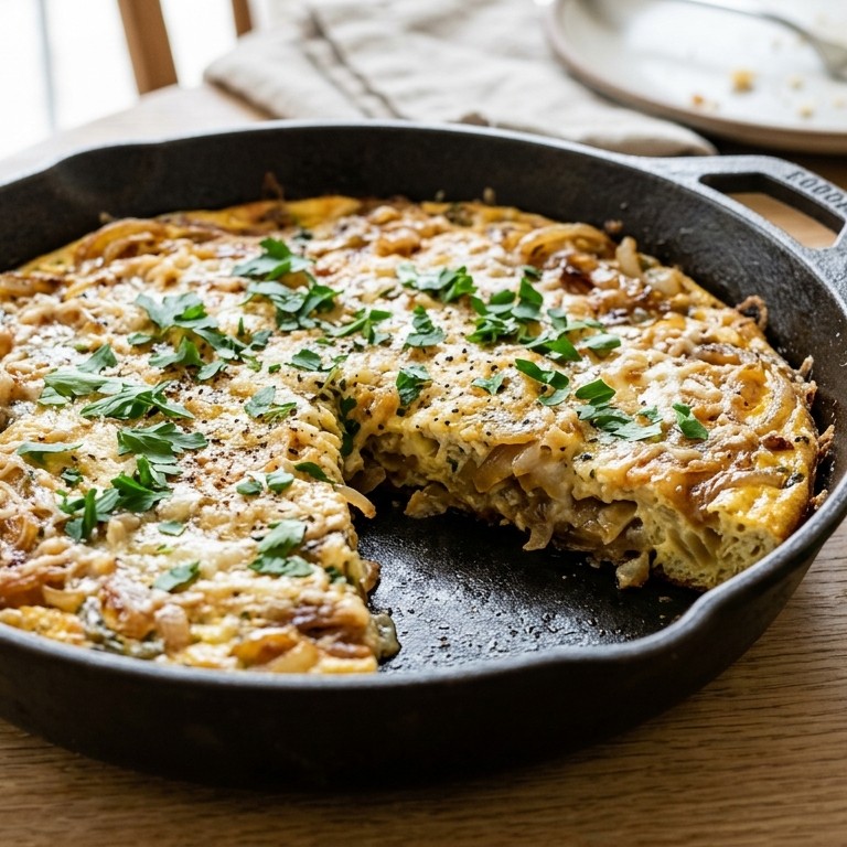 Italiaanse omelet met ui recept