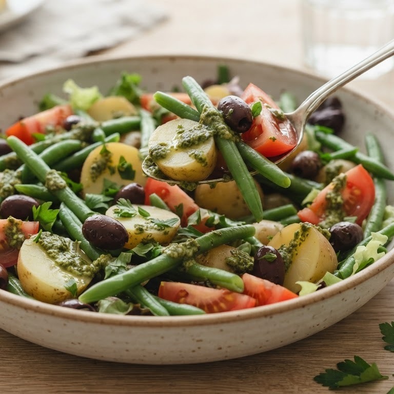 Italiaanse salade met haricots verts recept