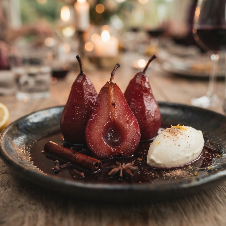Italiaanse stoofpeertjes met mascarpone recept