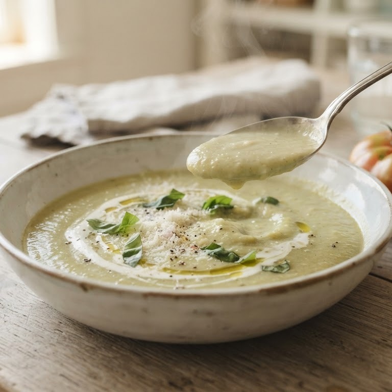 Italiaanse verfijnde zuppa di Zucchine (courgettesoep) recept