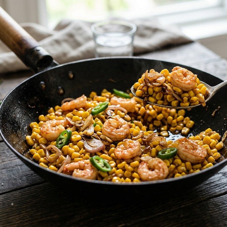 Jagung Udang (gestoofde mais en garnalen) recept
