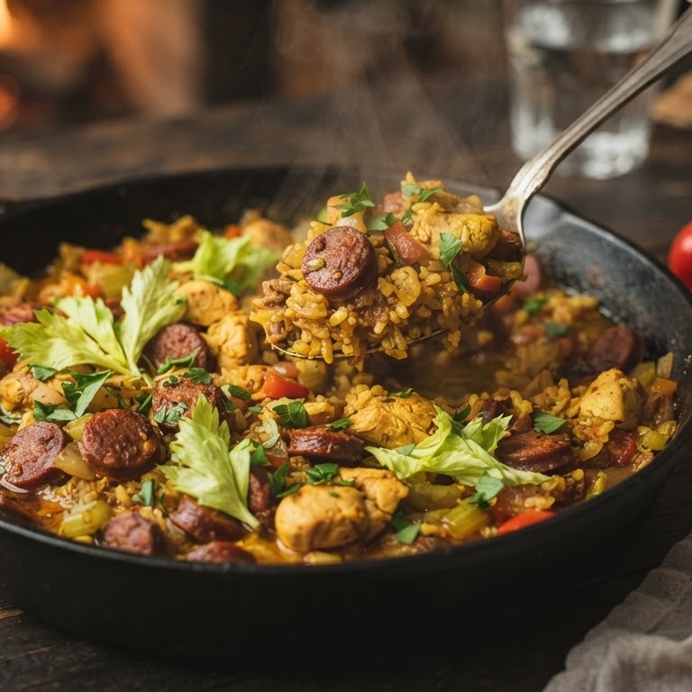Jambalaya met kip en chorizo recept