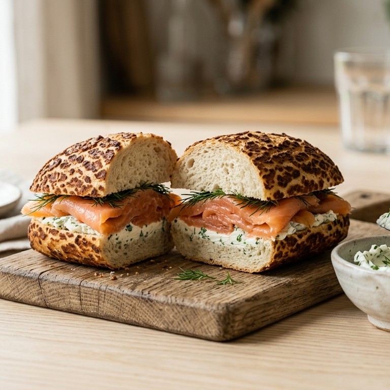 Junglebroodje met zalm en roomkaas recept