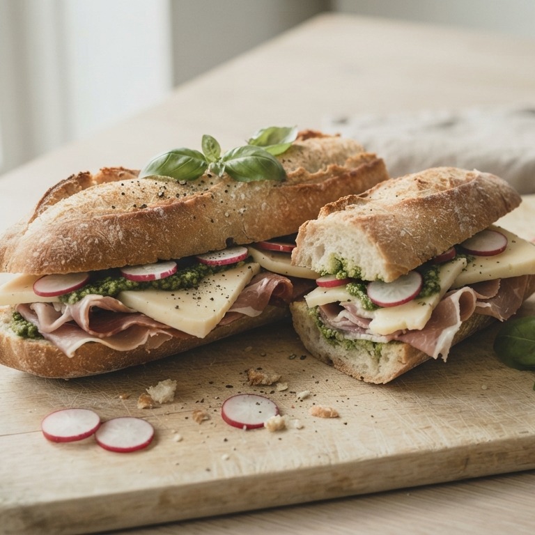 Kaas-ham baquette recept