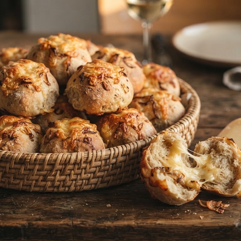 Kaas uienbroodjes recept
